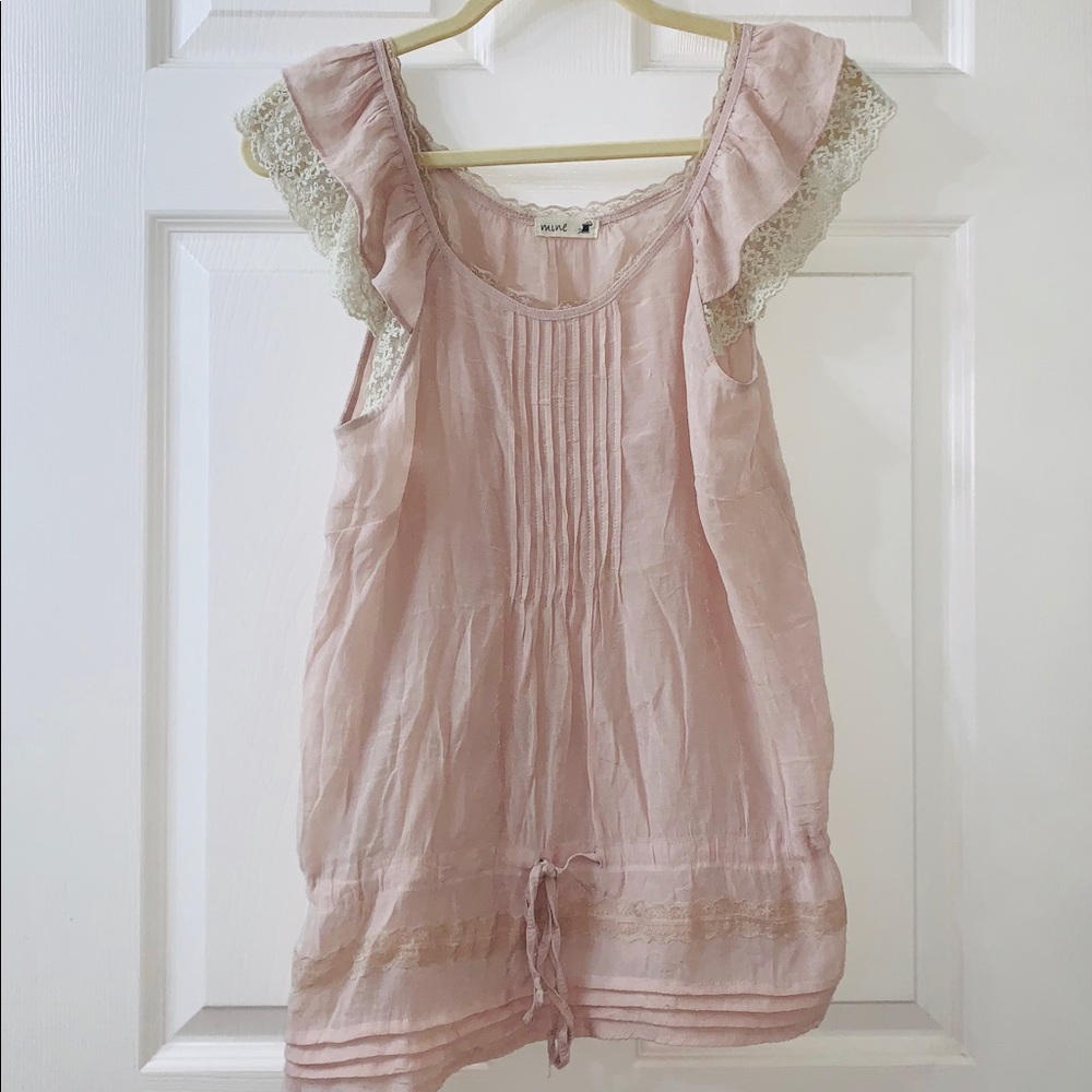 MINE blouse with lace detail